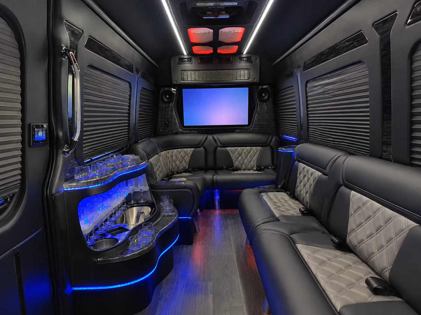 dearborn heights 15 passenger party bus interior