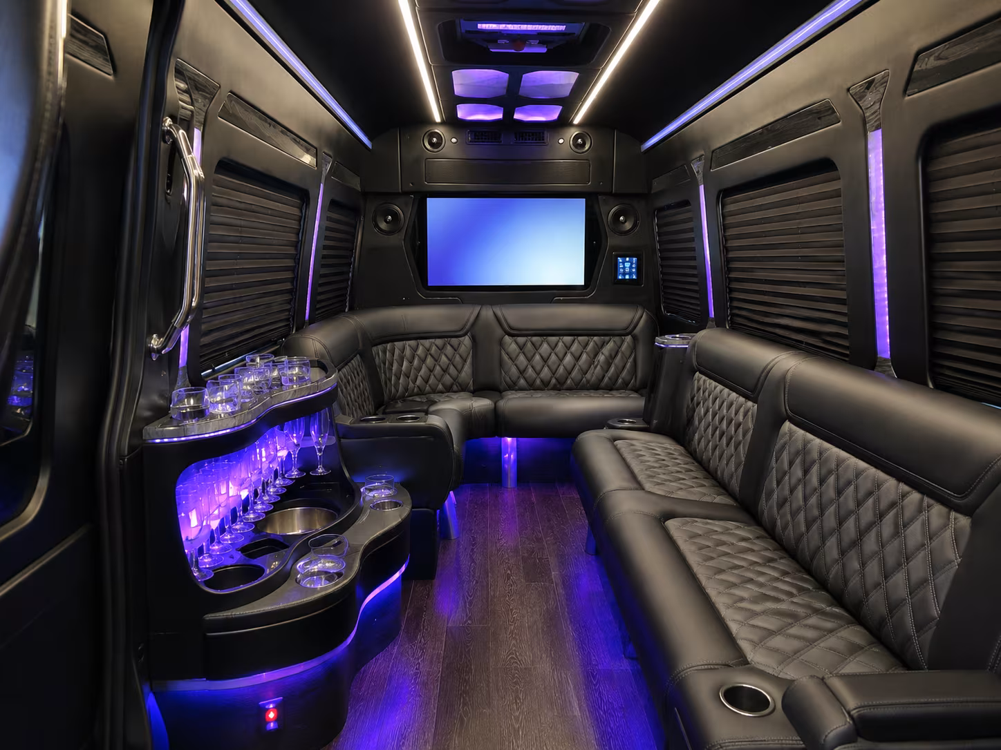 dearborn heights 30 passenger party bus inside