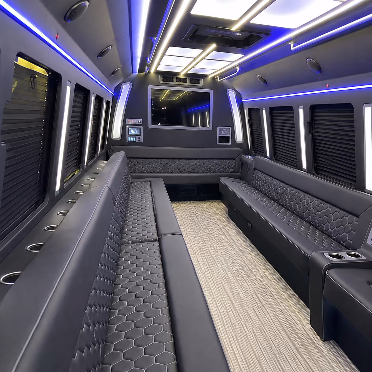 dearborn heights 40 passenger party bus inside