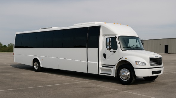 Exterior of Charter Bus Company Dearborn Heights's 20 Passenger Mini bus in Dearborn Heights