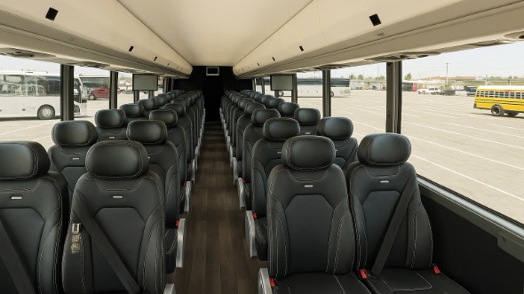 Interior of Charter Bus Company Dearborn Heights's 25 Passenger Mini bus in Dearborn Heights