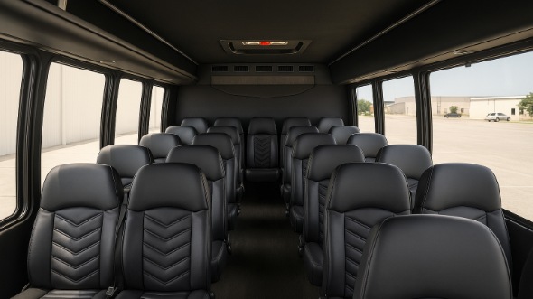 Interior of Charter Bus Company Dearborn Heights's 35 Passenger Minibus in Dearborn Heights