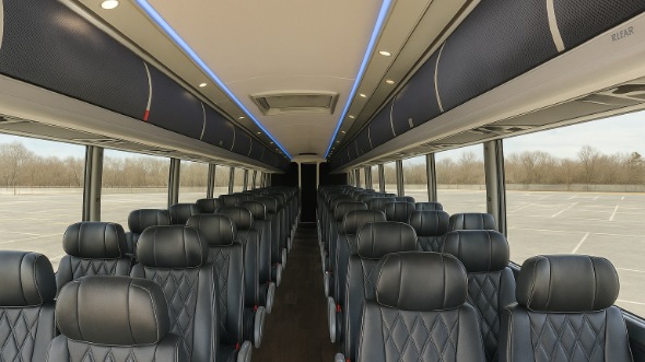 dearborn heights 50 passenger charter bus inside