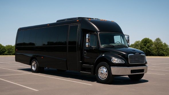 Exterior of Charter Bus Company Taylor's Party Bus in Taylor