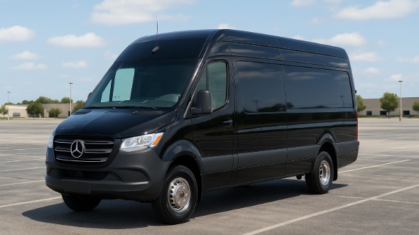 Exterior of Charter Bus Company Dearborn Heights's Sprinter Van Rental With Driver in Dearborn Heights