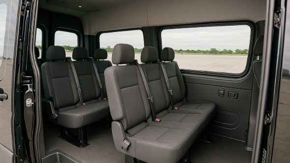 Interior of Charter Bus Company Dearborn Heights's Sprinter Van Rental With Driver in Dearborn Heights